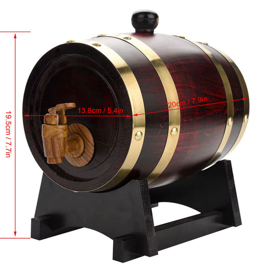 1/3/5/10L Wood Wine Barrel Vintage Oak Beer Brewing Accessories Whiskey Storage Container Home Decoration Wine Bar Accessories