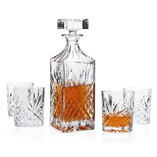 750Ml Creative Crystal Square Bottle Whiskey Vodka Wine Decanter Bottle Whisky Glass Beer Glass Spirits Cup Water Glass Bar Home