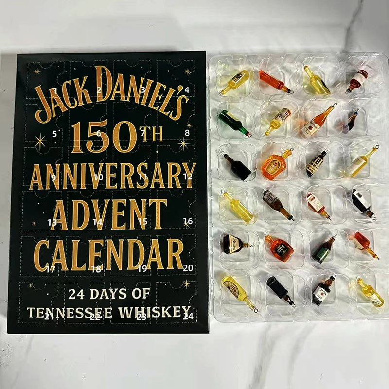 Whiskey Advent Calendar Box 24-Day 3D Beer - Holiday Countdown Gift Set with Assorted Craft Drinks for Christmas Celebration
