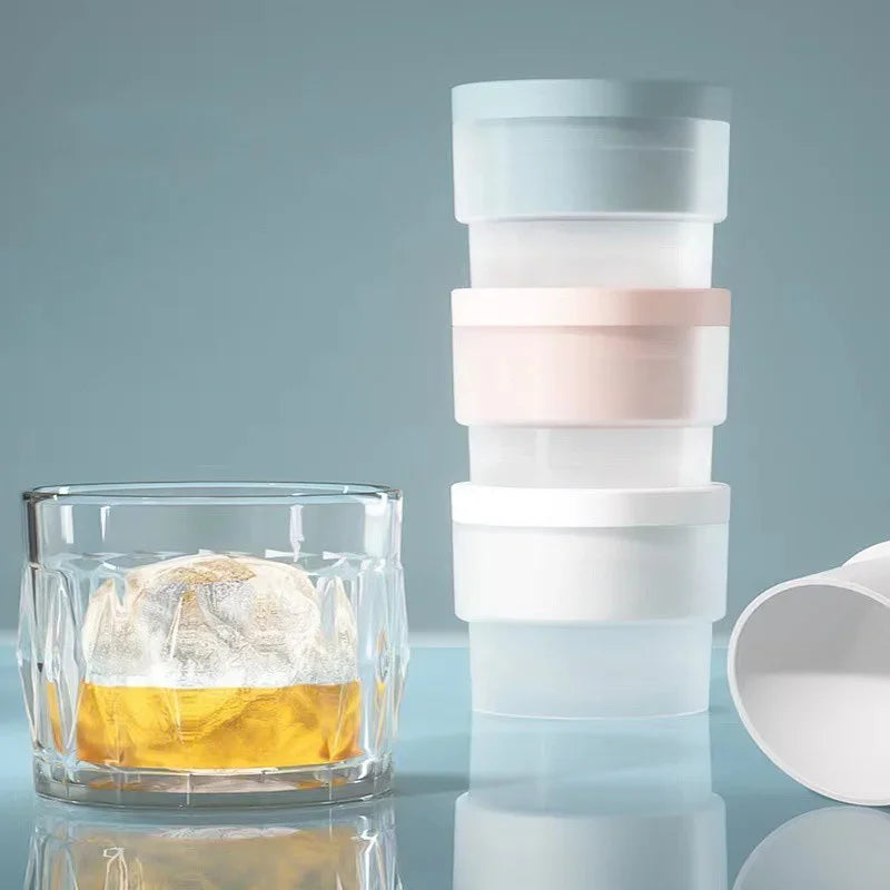 Silicone Ice Maker Food Grade Sphere Ice Mold Stackable Slow Melting DIY Ice Ball for Cocktail Whiskey Drink Home Bar