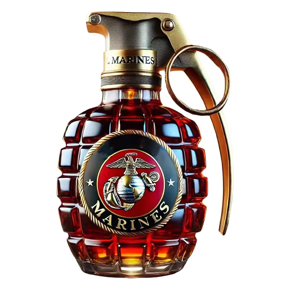 High Borosilicate Grenade Shaped Sparkling Wine Bottle Glass Sealed Wine Jar Home Brewing Bottle Whiskey Brewing Bottle