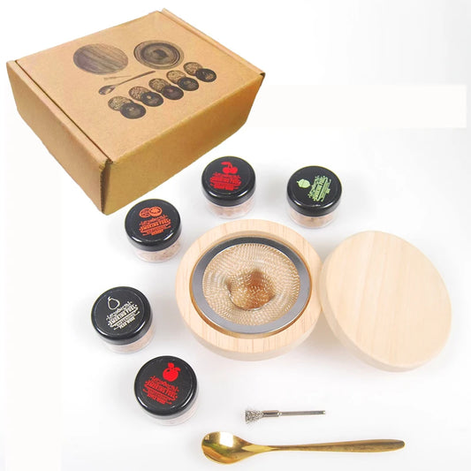 Cocktail Smoker Kit,Smoking Set with 4 Wood Chips,Old Fashioned Whiskey Smoker Drinks Kit,Cocktail Accessories for Whiskey,Drink