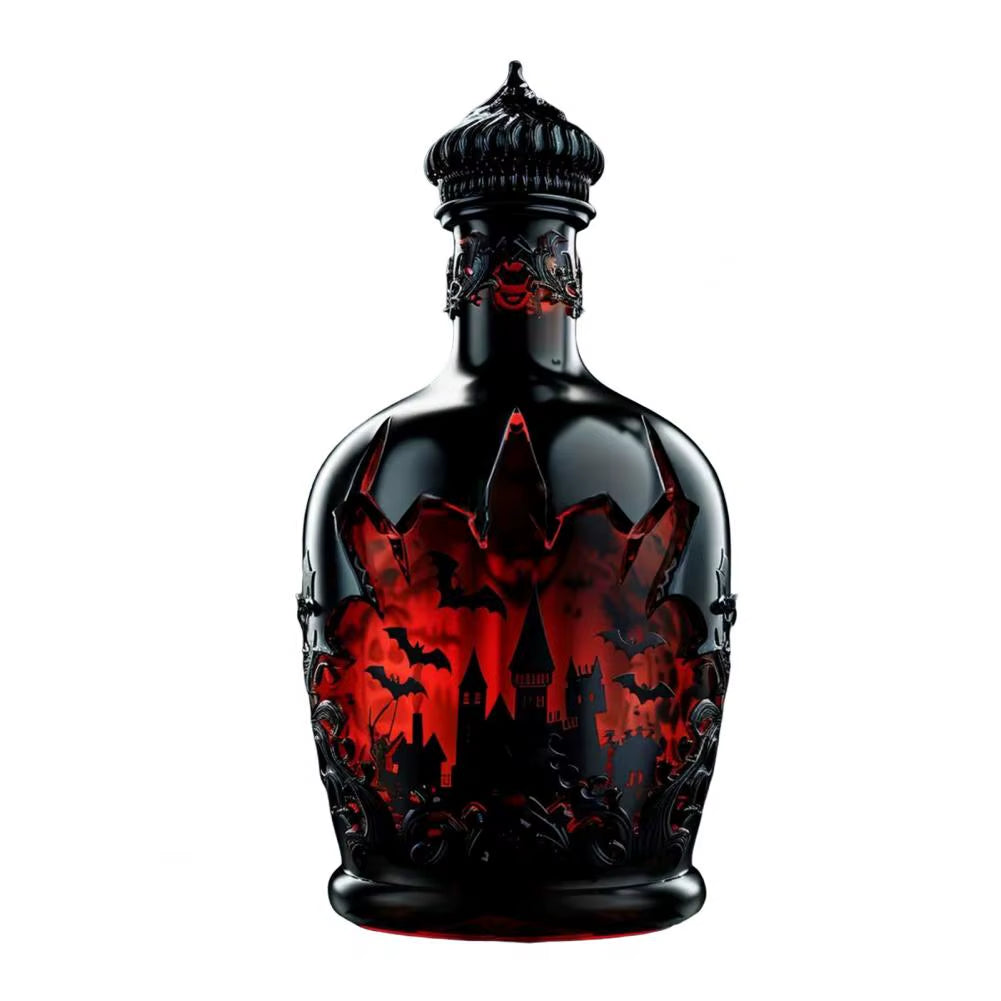 350ML Creative Bat Castle Design Set Whiskey Decanter Grade Gift Halloween Bar Decor Whiskey Decanter Glass