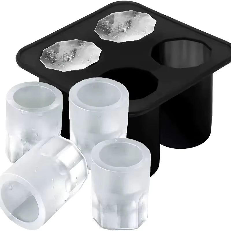 Diamond Rose Gun ETC. Shaped Ice Cube Mold Food Grade Silicone Square Ice Cube Maker Tray High Quality Mold for Bar Making Drink