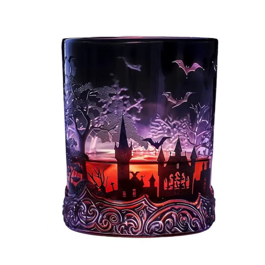 350ML Creative Bat Castle Design Set Whiskey Decanter Grade Gift Halloween Bar Decor Whiskey Decanter Glass