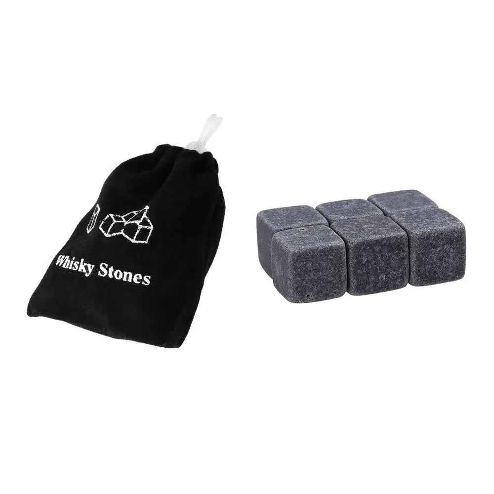 6PCS Natural Whiskey Stones Sipping Dry Ice Cube Whisky Stone Whisky Rock Cooler Wedding Gift Favor Christmas Bar